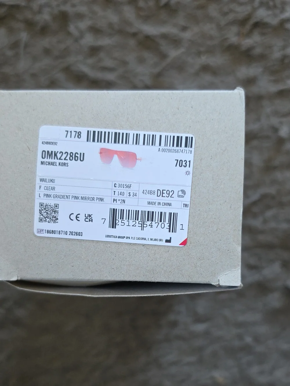 NIB Michael Kors Pink Wailuku Sunglasses